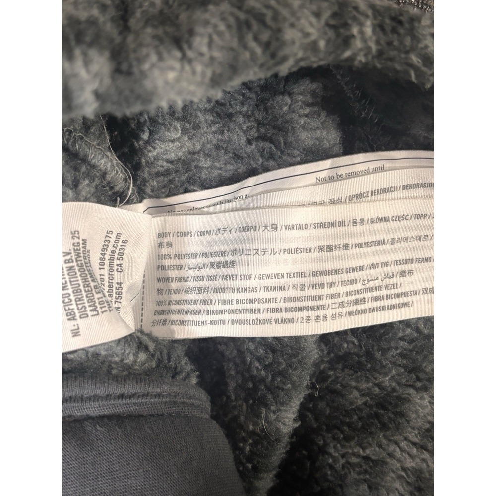 Abercrombie Fitch Leopard Fleece Cheetah Jacket Women M Gray Quilted Super Cozy - Picture 15 of 15